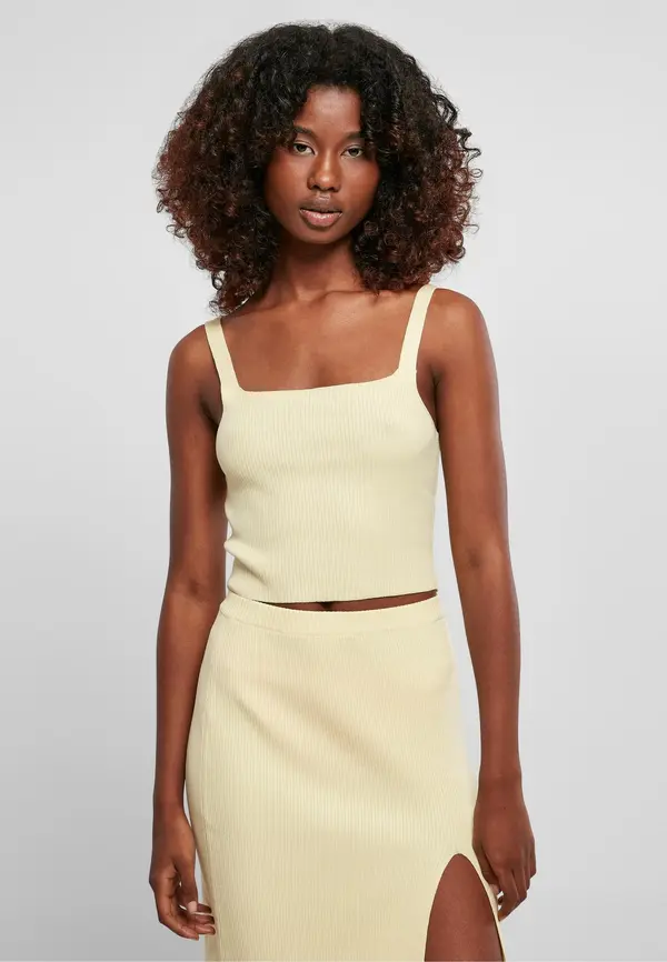 Urban Classics Women's knitted top soft yellow