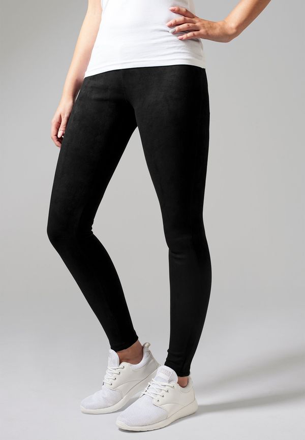 UC Ladies Women's leggings made of imitation suede black