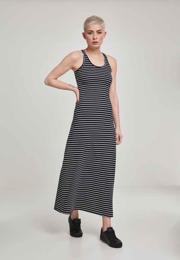 Urban Classics Women's long dress Racer Back Black/white