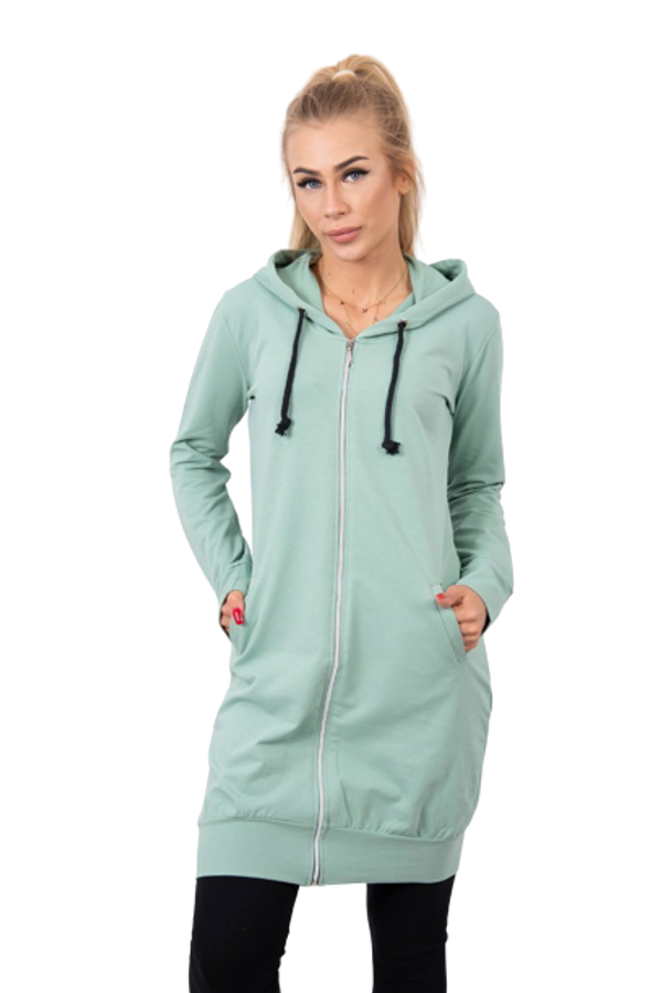 marka niezdefiniowana Women's long hoodie Kesi - dark mint