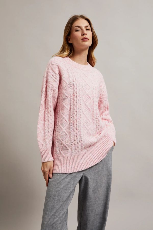 Moodo Women's loose-fitting sweater MOODO - pink