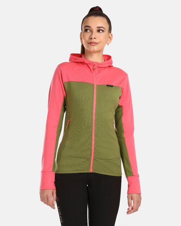 Kilpi Women's merino wool sweater Kilpi WOLIE-W Pink