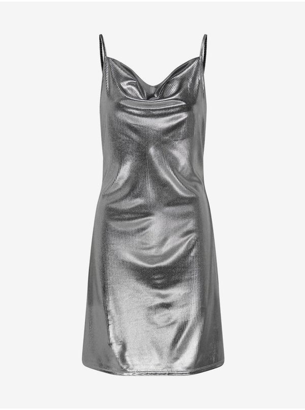 Only Women's metallic dress in silver color ONLY Melia - Women's