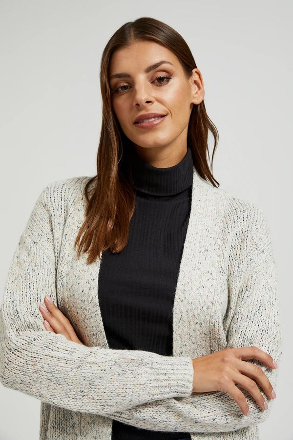 Moodo Women's mid-thigh cardigan MOODO - white