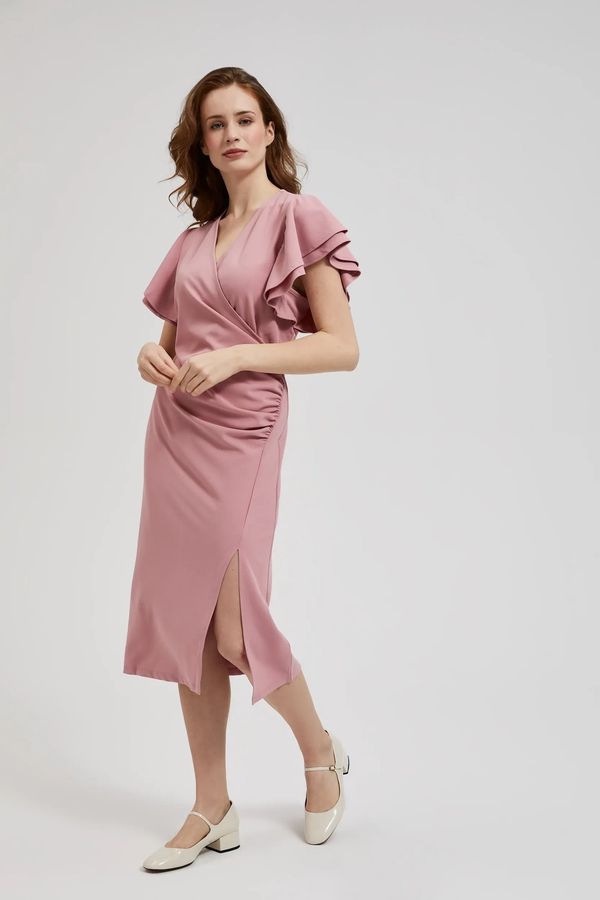 Moodo Women's midi dress MOODO - dusty pink