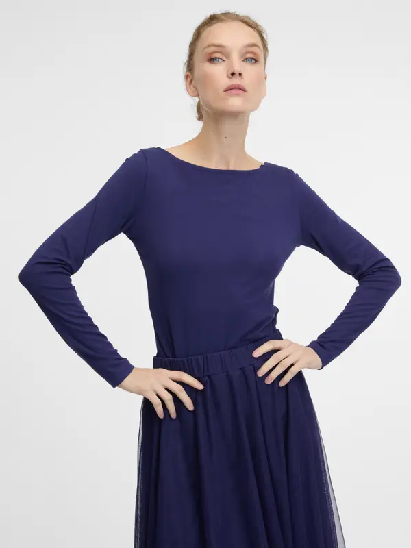 Orsay Women's Navy Blue Long Sleeve T-Shirt ORSAY - Women's