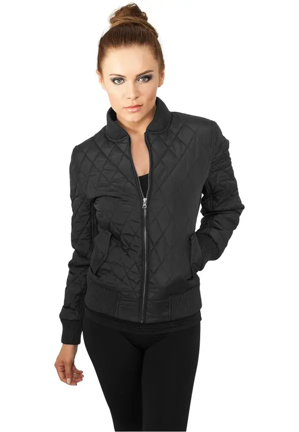 Urban Classics Women's nylon jacket Diamond Quilt black