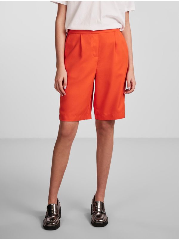 Pieces Women's Orange Shorts Pieces Tally - Women