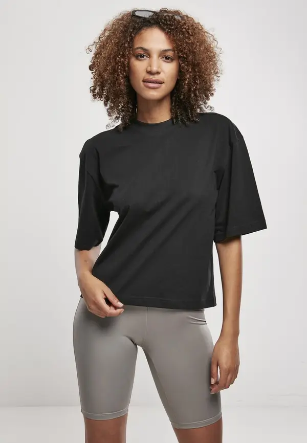 Urban Classics Women's Organic Oversized T-Shirt in Black