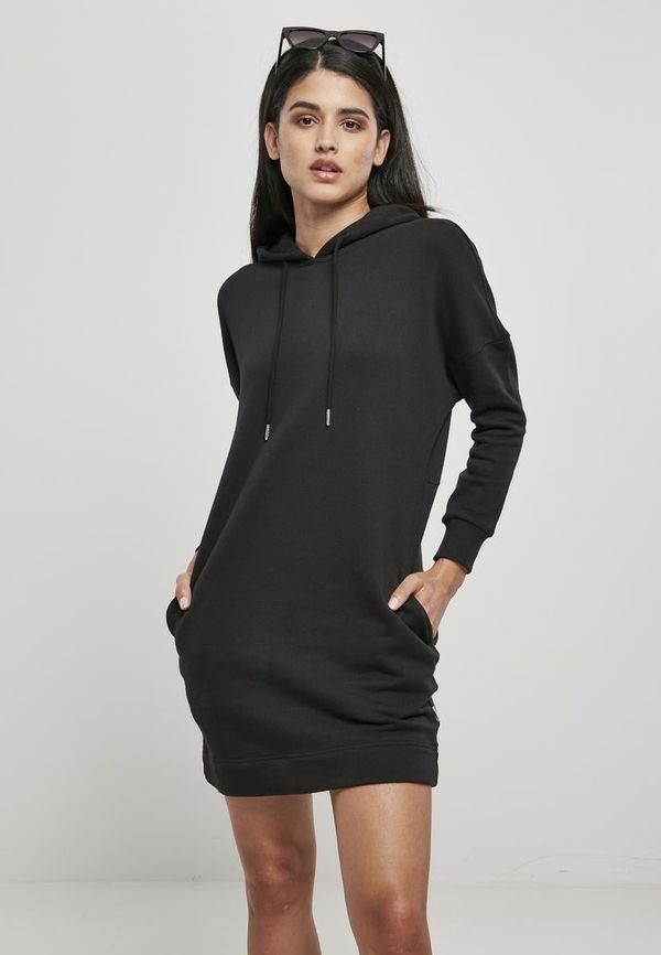 UC Ladies Women's Organic Oversized Terry Hooded Dress Black