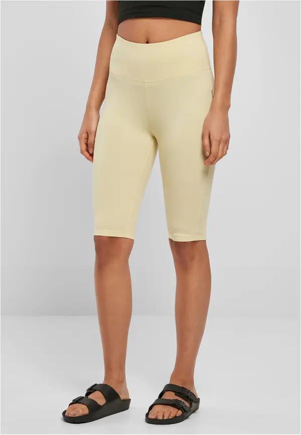 Urban Classics Women's Organic Stretch Jersey Shorts - Soft Yellow