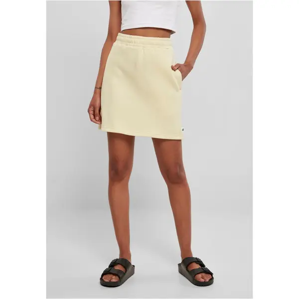 Urban Classics Women's organic terry miniskirt soft yellow