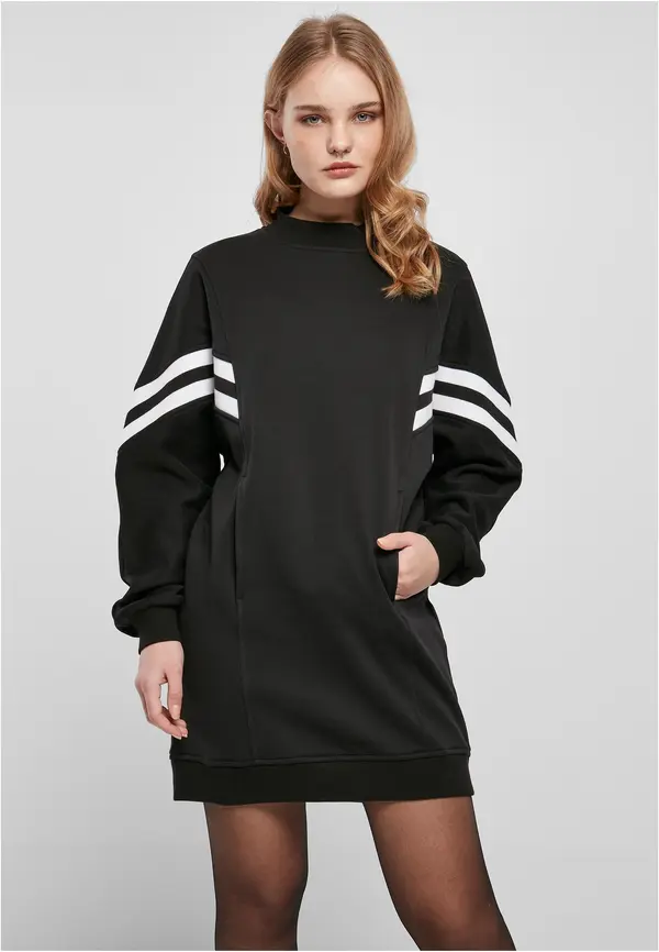 Urban Classics Women's Oversized College Sweat Dress Black