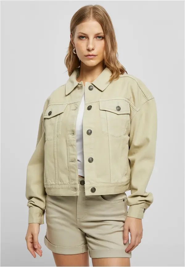 Urban Classics Women's Oversized Colorful Denim Soft Grass Jacket