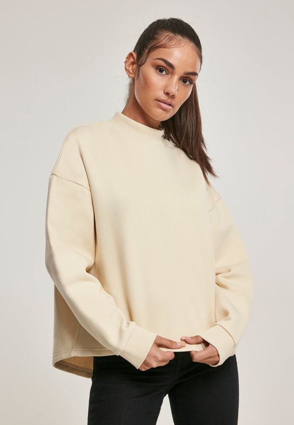 Urban Classics Women's Oversized High Neck Crew Sand