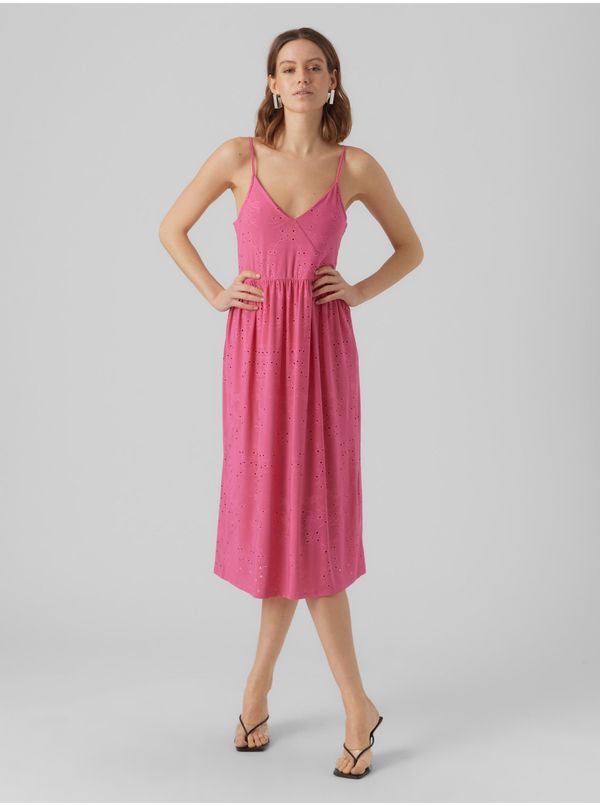 Vero Moda Women's pink patterned dress VERO MODA Camil - Women