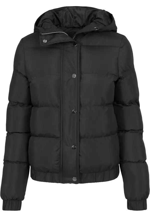 Urban Classics Women's Puffer Hooded Jacket Black