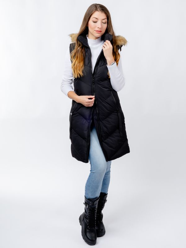 Glano Women's quilted vest GLANO - black