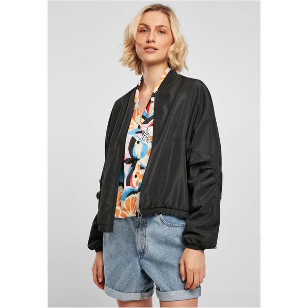 Urban Classics Women's Recycled Batwing Bomber Jacket Black