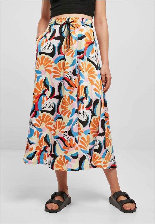UC Ladies Women's satin midi skirt AOP magicmangoabstract