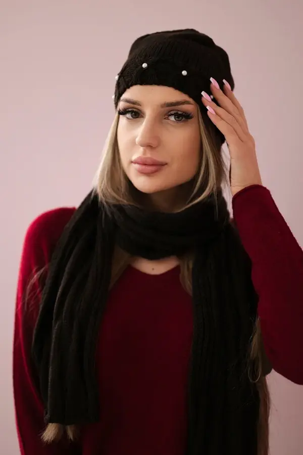 Kesi Women's set with scarf Melania K389 brown