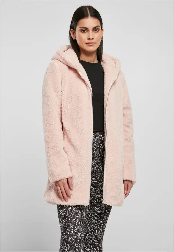Urban Classics Women's Sherpa jacket pink