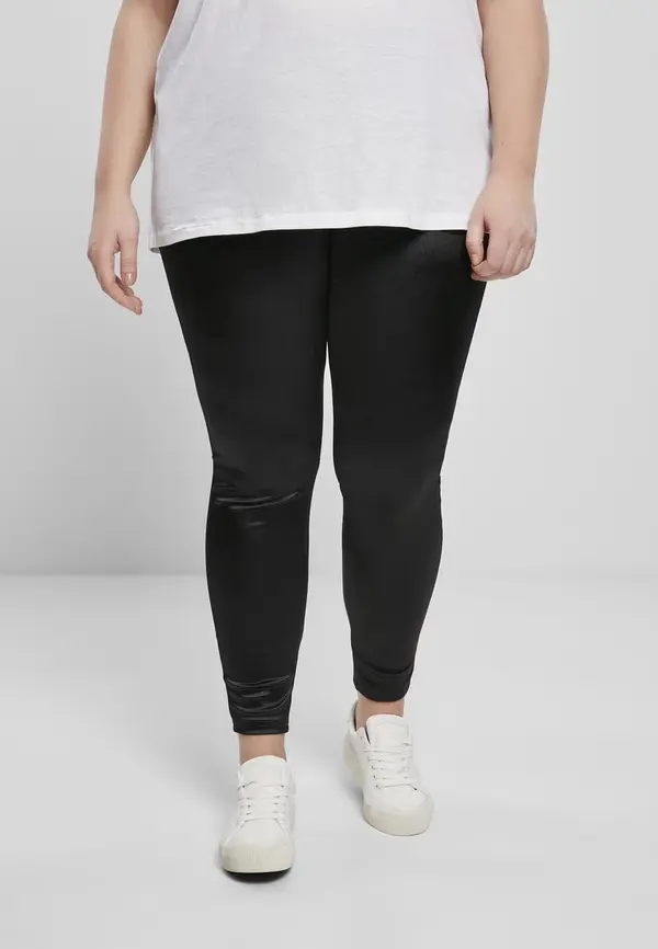 Urban Classics Women's shiny leggings with high waist black