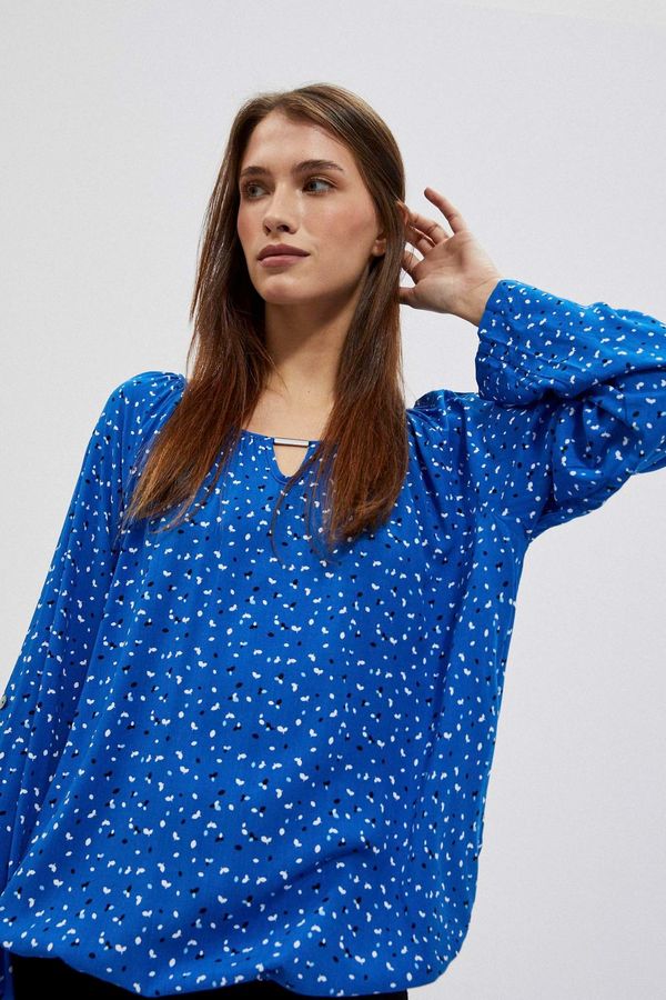 Moodo WOMEN'S SHIRT L-KO-4018 BLUE