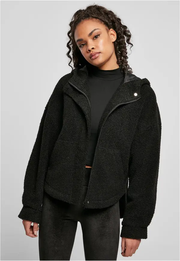 Urban Classics Women's short jacket Sherpa black
