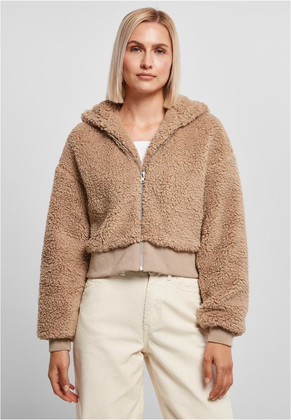 Urban Classics Women's short oversized jacket Sherpa softtaupe