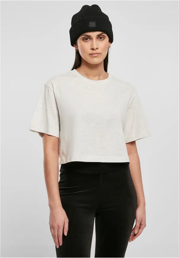 Urban Classics Women's short oversized t-shirt in light gray color