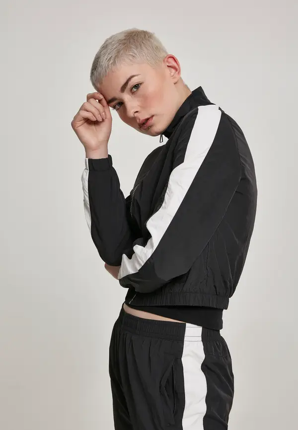 Urban Classics Women's short striped jacket blk/wht