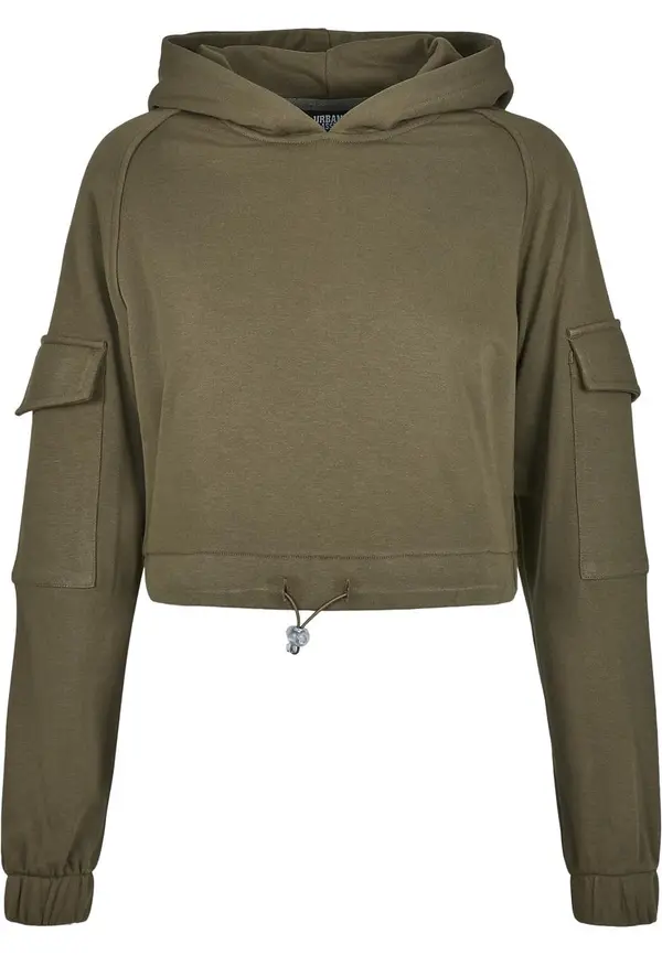 Urban Classics Women's Short Work Hoodies Summer Olive