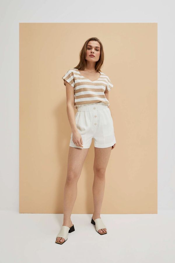 Moodo WOMEN'S SHORTS L-SH-4019 WHITE