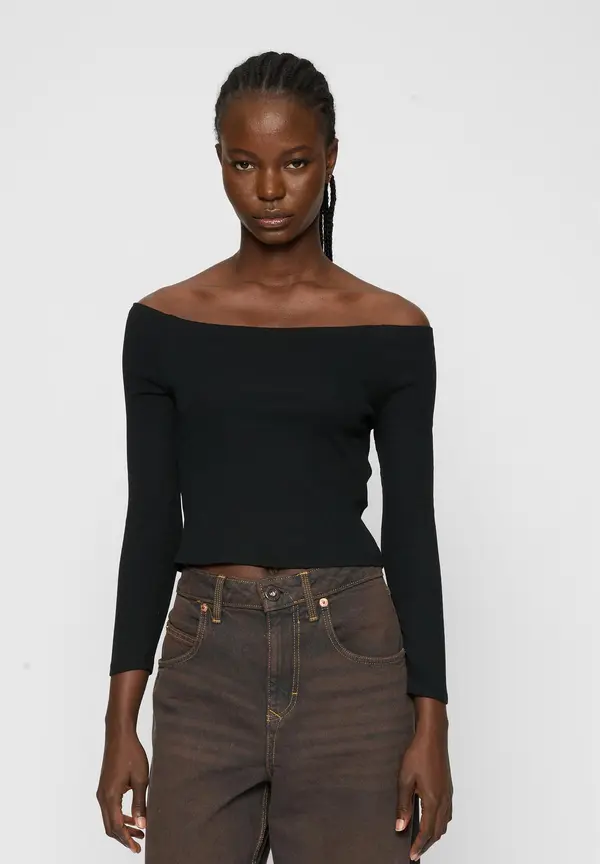 Urban Classics Women's Shoulderless Long Sleeve Black