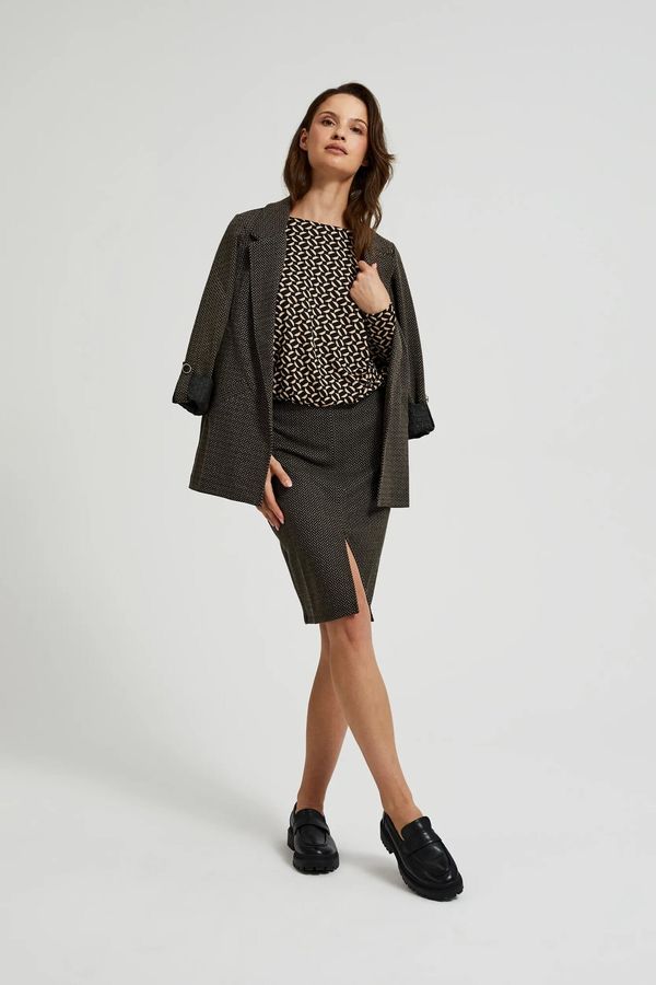 Moodo Women's skirt with metal thread MOODO - black