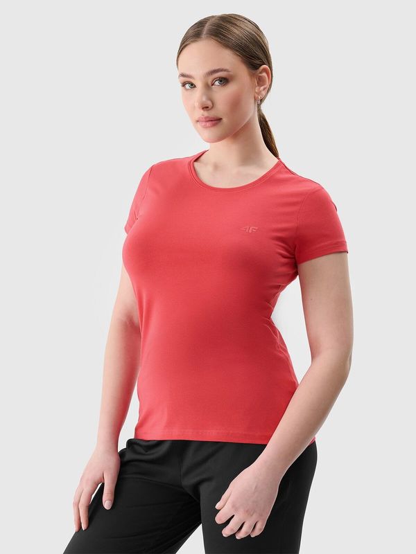 4F Women's slim T-shirt 4F - red