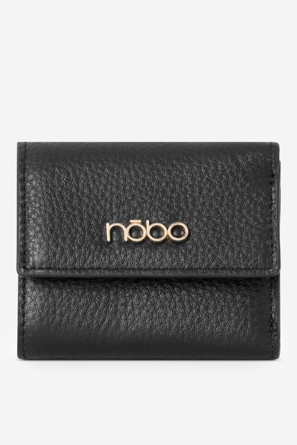 Kesi Women's Small Wallet Natural Leather Animal Pattern Nobo Black