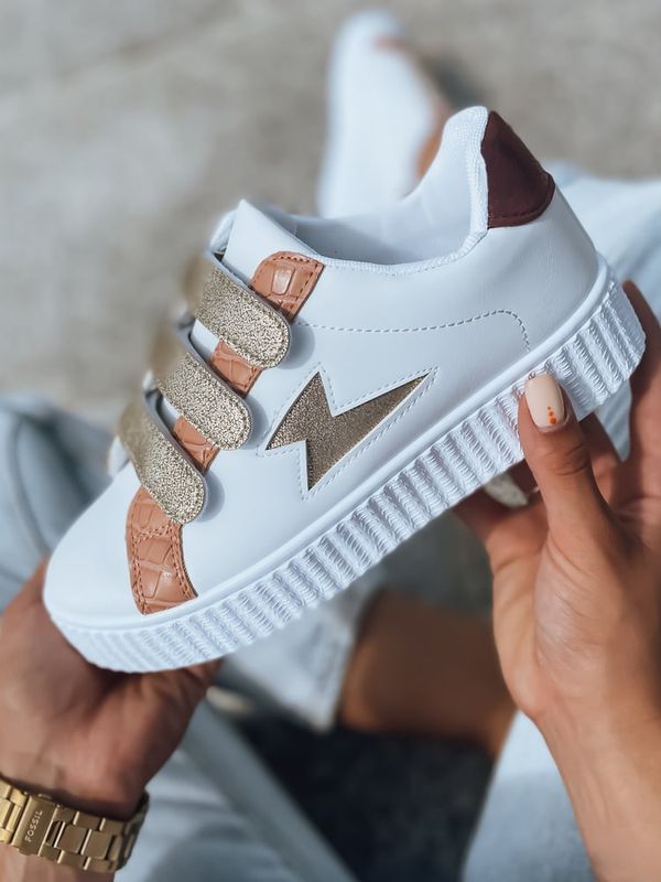 DStreet Women's sneakers SNAKE white Dstreet