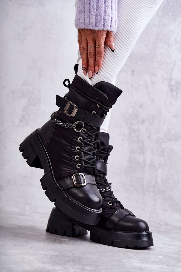 Kesi Women's Snowshoes with Chain GOE KK2N4018 Black
