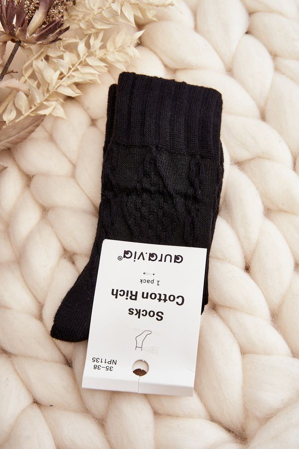 Kesi Women's Socks Embossed Black