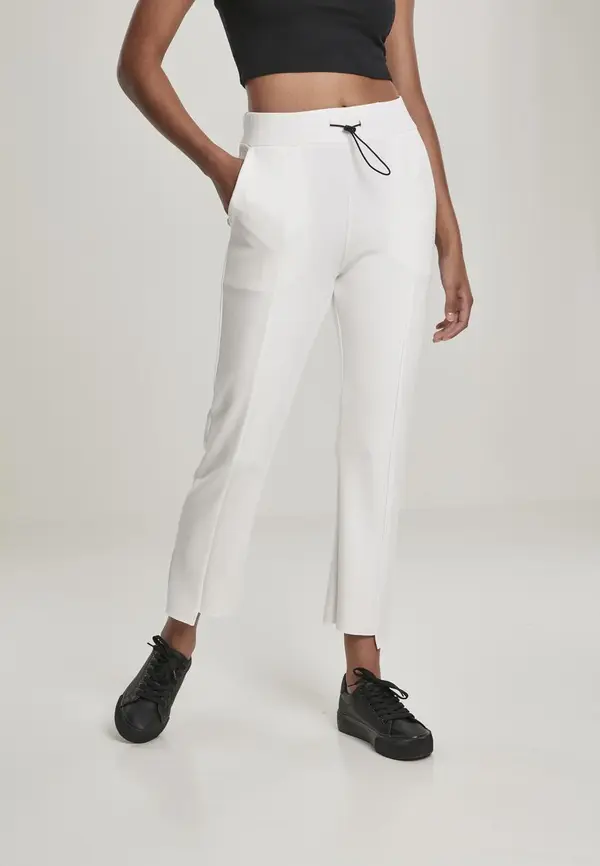 Urban Classics Women's soft interlock trousers in white