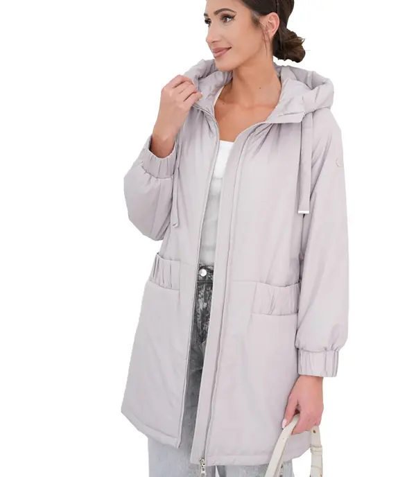 Pri Women's spring oversize coat with hood and pockets Emilia