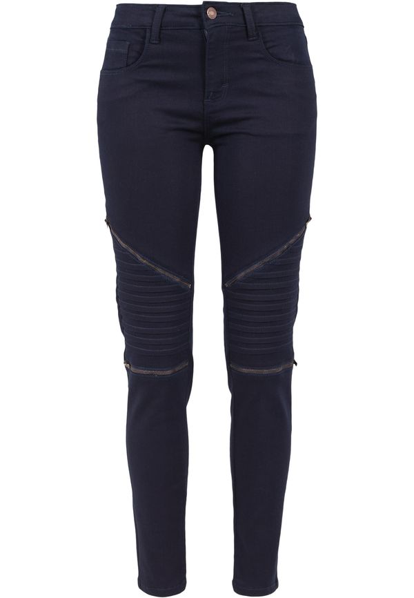 Urban Classics Women's Stretch Biker Pants Dark Denim