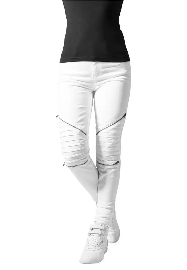 Urban Classics Women's stretch biker pants white