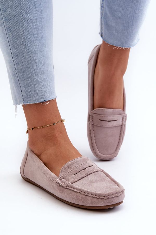 Kesi Women's suede loafers Purple Lenvie