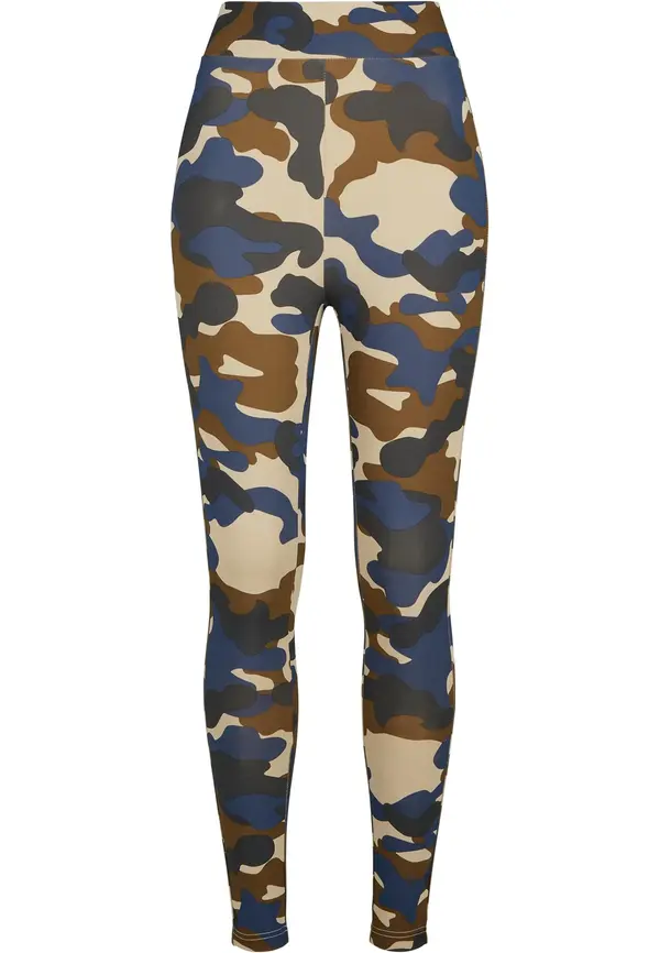 Urban Classics Women's Summer Olive Camo High-Waisted Camo Leggings