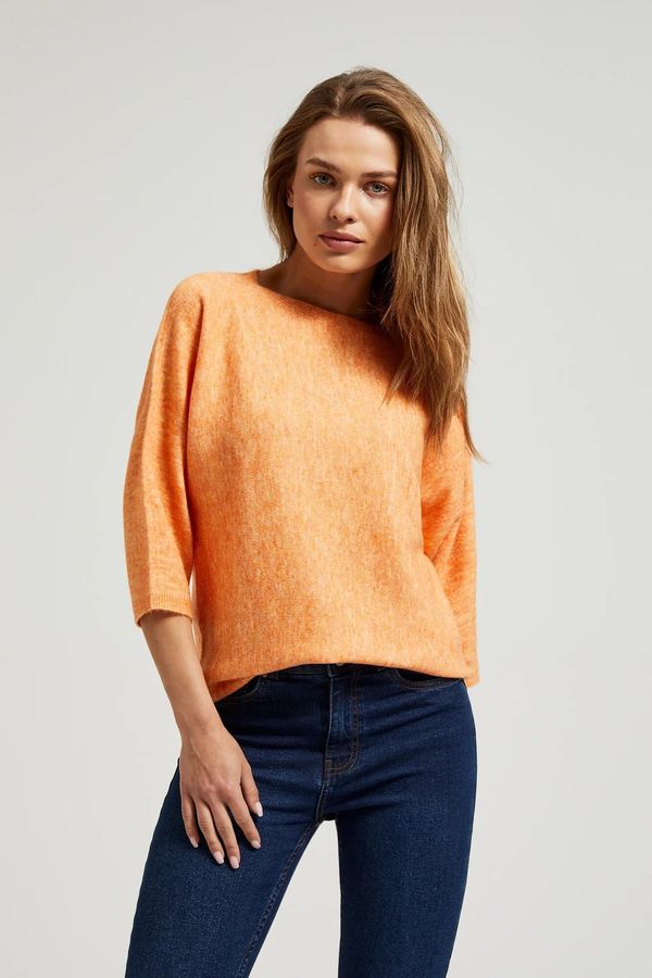 Moodo Women's sweater with 3/4 sleeves MOODO - orange