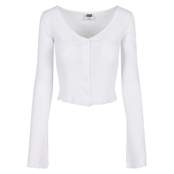 Urban Classics Women's sweater with cropped ribs in white
