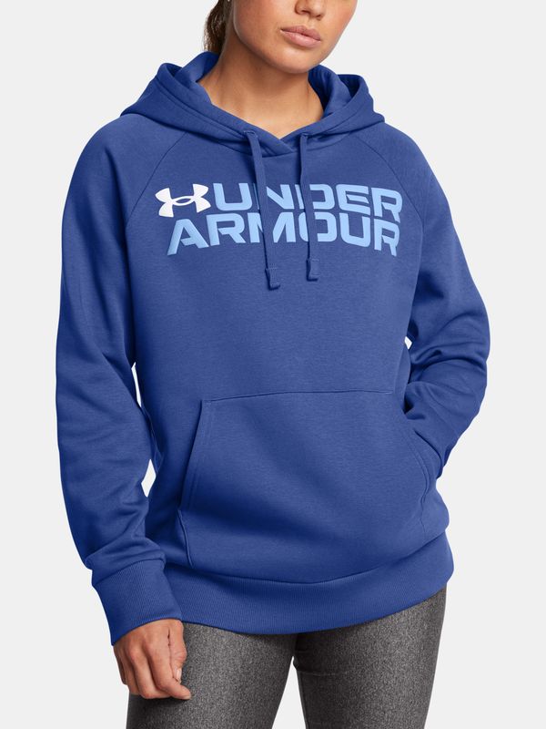 Under Armour Women's sweatshirt Under Armour Rival Fleece Wordmark Hoodie-BLU - Women's